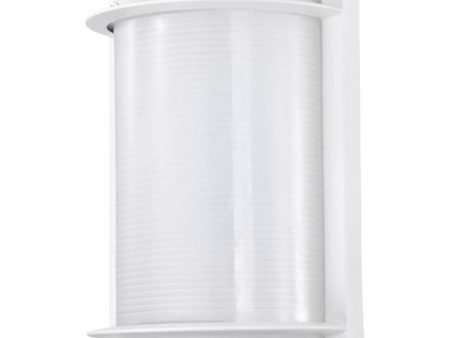 LED Rectangular Bulk Head Fixture White Finish w  White Glass Discount