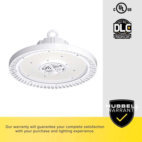 Hubbell 200w 15-in Round LED High Bay 28,000Lm 4000K Dimmable Clear Flat Lens For Cheap