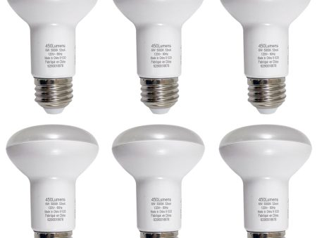 6PK - PILA 6W R20 LED E26 Medium Base 5000K Daylight - Non-Dimmable Bulb on Sale