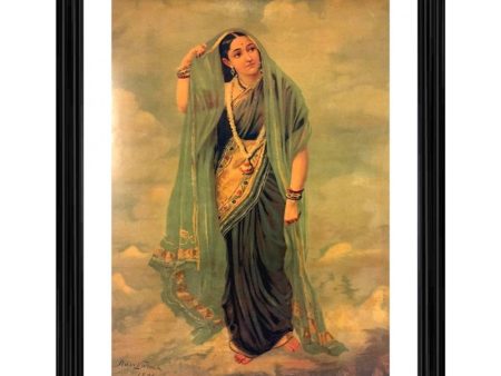 Generic Rambha 1896 Painting With Wood Photo Frame (Multicolor) Cheap