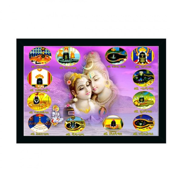 Generic Shiva Photo Painting with Synthetic Photo Frame (Multicolor) Supply