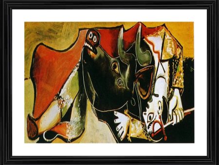 Generic Bullfight 1 Painting With Wood Photo Frame (Multicolor) Online Sale