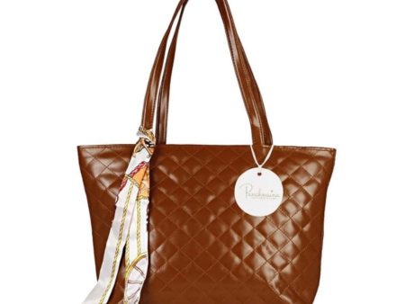 Generic Women s Polyurethane Textured  Shoulder Bag (Dark Brown) on Sale