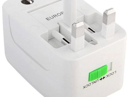 Generic Universal Travel Adapter with 125V 6A, 250V Surge_Spike Protected Electrical Plug White (White) Sale