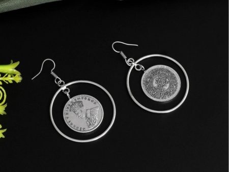 Generic Women s Silver Color Oxidised Earrings Sale