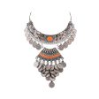 Generic Designer Oxidised German Silver Tribal Necklace Pandeant Antique Necklace (Color: Silver) Discount