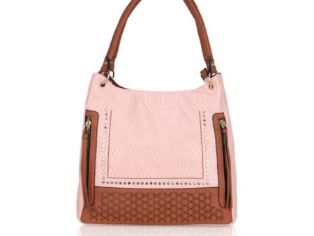 Generic Women s Faux Leather Printed Tote Bag (Pink) Online