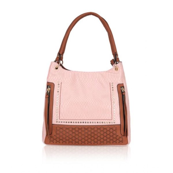 Generic Women s Faux Leather Printed Tote Bag (Pink) Online