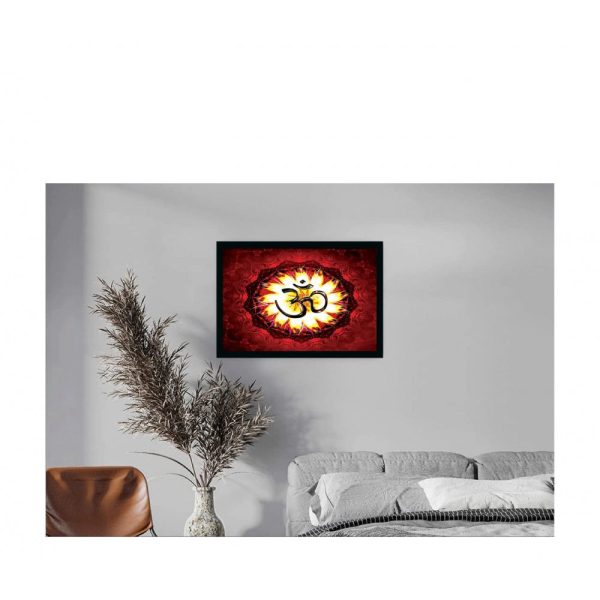 Generic Om Namah Shivay Painting with Synthetic Photo Frame (Multicolor) For Discount