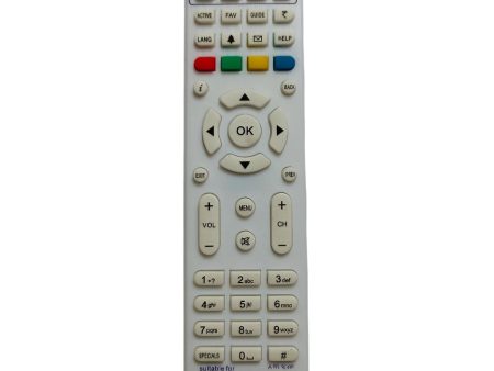 Generic DTH Remote No. 940 (White) , Compatible for Videocon D2H Set Top Box Remote (Exactly Same Remote will Only Work) Discount