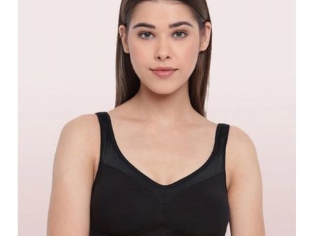 Enamor A112 Women s Cotton Full Support Bra (Black) Online now