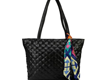 Generic Women s Polyurethane Textured  Shoulder Bag (Black) on Sale