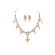 Designer Pearl Gold Plated Kundan Necklace Set Online Hot Sale