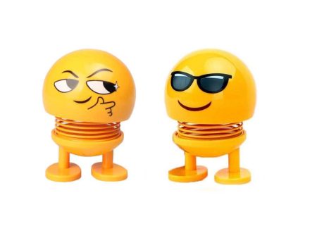 Generic 4 Pcs Set_Moving Head Smiley Spring Doll (Yellow) Cheap