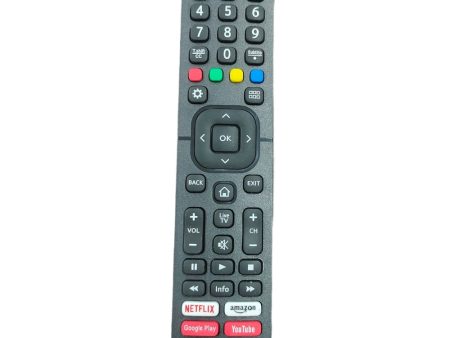 Generic Remote with YouTube, Netflix and Prime Video (No Voice), Compatible with Vu Smart TV LCD LED Remote (Exactly Same Remote will Only Work) on Sale