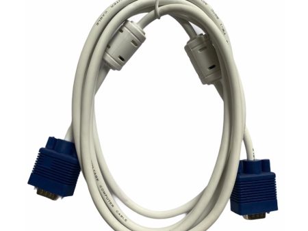 Generic VGA Cable Male to Male 3 Yards Supports PC, Monitor, TV, LCD_LED, Plasma, Projector, TFT (White) Sale