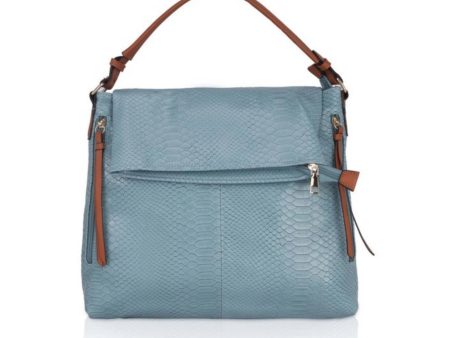 Generic Women s Faux Leather Textured Sling Bag (Blue) For Discount