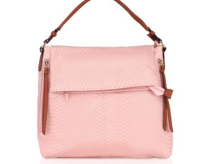 Generic Women s Faux Leather Textured Sling Bag (Pink) Sale