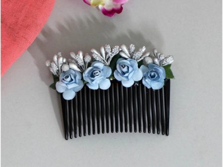 Generic Women s Sky Blue Color Hair Comb Pin Supply