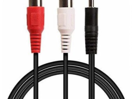 Generic Pack Of_5 3.5 Mm Jack Stereo Audio Male To 2 Rca Male Cable (Color: Assorted) on Sale