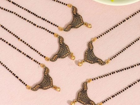 Generic Women s Gold Color 5 Piece Of Mangalsutra Combo Hot on Sale