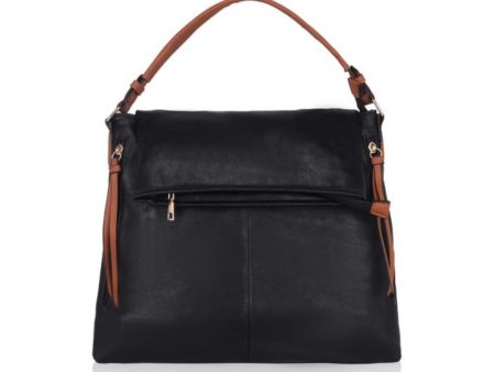 Generic Women s Faux Leather Solid Sling Bag (Black) Online