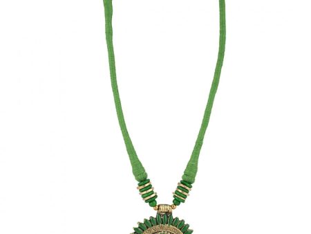 Green Color Designer Tibetan Style Fashion Necklace Online now