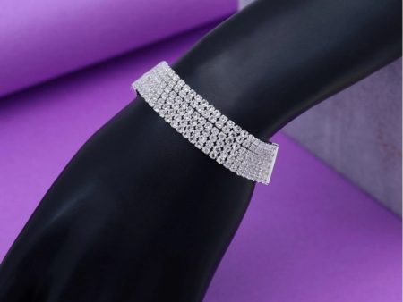 Generic Women s Silver Color Rhinestone Bracelet For Sale