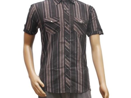 Generic Mens Poly Casual Men Shirts (Black, Grey, L) Cheap