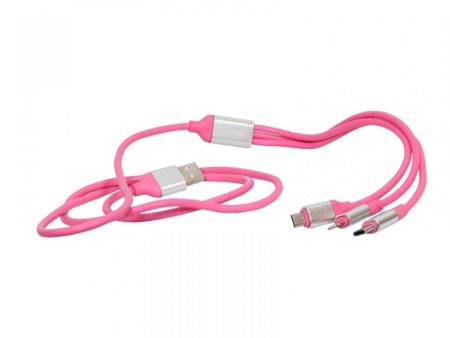 Generic Pack Of_2 Colorful Multi Charger Cable 3 In 1 Cable Sp_32 (Color: Assorted) Cheap