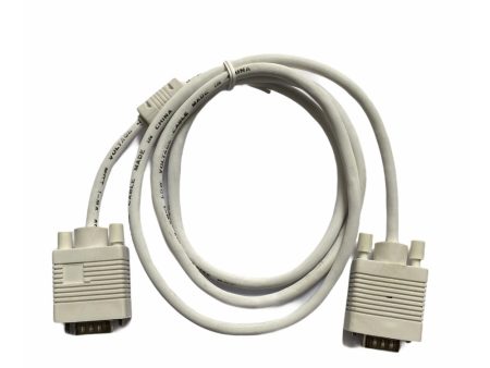 Generic VGA Cable Male to Male 1.5 Yards Supports PC, Monitor, TV, LCD_LED, Plasma, Projector, TFT (White) Online Sale