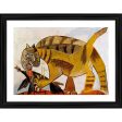 Generic Cat Devouring A Bird 1939 Painting With Wood Photo Frame (Multicolor) Online now