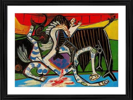 Generic Bullfight 2 Painting With Wood Photo Frame (Multicolor) Online