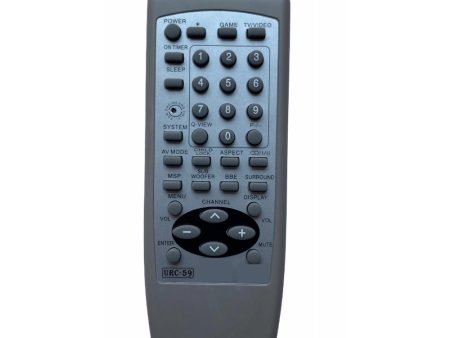 Generic CRT TV Remote No. URC59, Compatible with Aiwa CRT TV Remote (Exactly Same Remote will Only Work) Online now