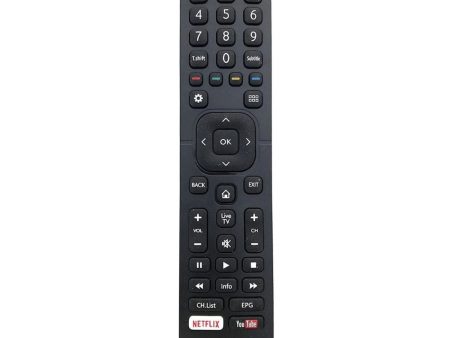 Generic Remote with YouTube and Netflix (No Voice Command), Compatible with Vu LCD, LED TV Remote (Exactly Same Remote will Only Work) Supply