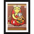 Generic Ganesh Parvati Painting With Wood Photo Frame (Multicolor) on Sale