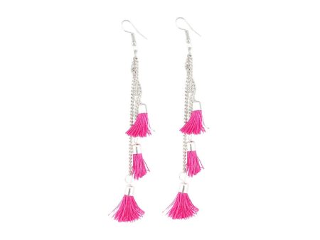 Generic Women s Alloy Hook Dangler Hanging Hanging Earrings-Silver Supply