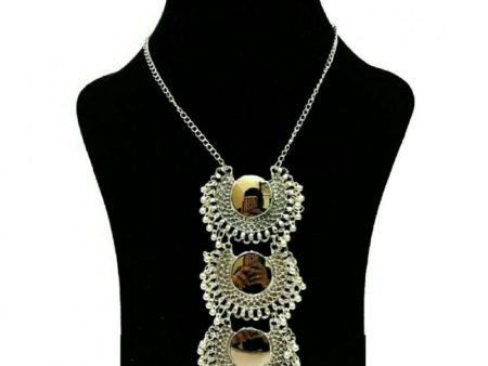 Designer Oxidized Silver Afgani Necklace Discount