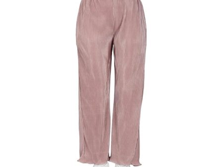 Generic Women s Casual Cotton Blend Striped Bottomwear (Pink) Discount