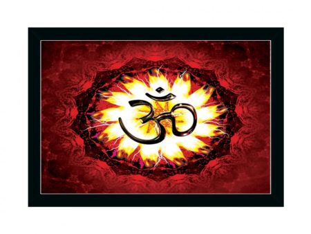 Generic Om Namah Shivay Painting with Synthetic Photo Frame (Multicolor) For Discount