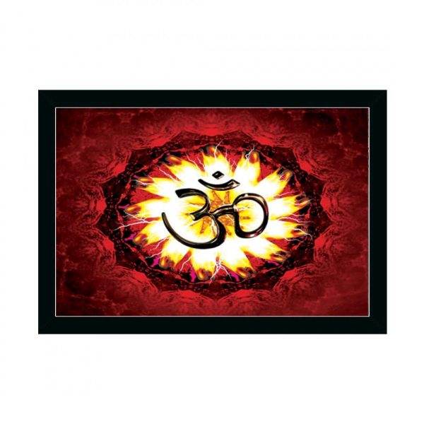 Generic Om Namah Shivay Painting with Synthetic Photo Frame (Multicolor) For Discount