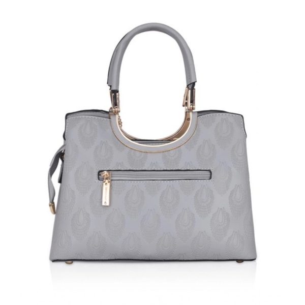 Generic Women s Faux Leather Printed Adjustable Long Belt Handbag (Grey) Online