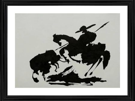 Generic Bullfight 7 Painting With Wood Photo Frame (Multicolor) on Sale