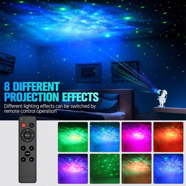 Dienmern Astronaut Galaxy Star Projector Night Light, Light Projector with Nebula,Timer&Remote Control,Ceiling Projector, Acrylonitrile Butadiene Styrene (ABS),LED,?Corded Electric, 5 Volts, ?White For Cheap