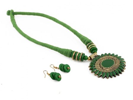 Green Color Designer Tibetan Style Fashion Necklace set Cheap