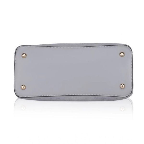 Generic Women s Faux Leather Printed Adjustable Long Belt Handbag (Grey) Online