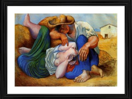 Generic Sleeping Peasants 1919 Painting With Wood Photo Frame (Multicolor) For Discount