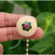 Generic Women s Maroon & Green Color Meena Work Borla Tikka Online