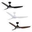 52  Impact DC Ceiling Fan Matt Black, Matt White, Matt Black Walnut with Light MIDC1333 Martec Lighting For Sale