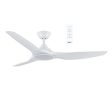 52  Impact DC Ceiling Fan Matt Black, Matt White, Matt Black Walnut with Light MIDC1333 Martec Lighting For Sale